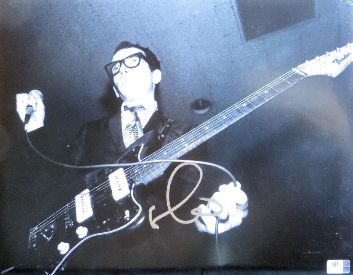 Elvis Costello Signed Autographed 11X14 Photo Poster painting Vintage Classic Guitar JSA CC88597