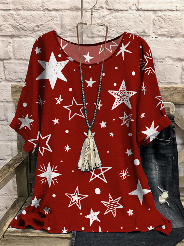 Women Long Sleeve V-neck Graphic Floral Printed Top