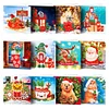 12pcs DIY Diamond Painting Christmas Greeting Cards Kits