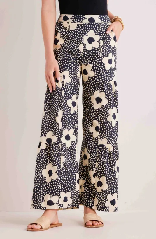 Floral Polka Dot Printing Loose Pants