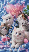Luxury AB Velvet Diamond Painting Kit - Cats