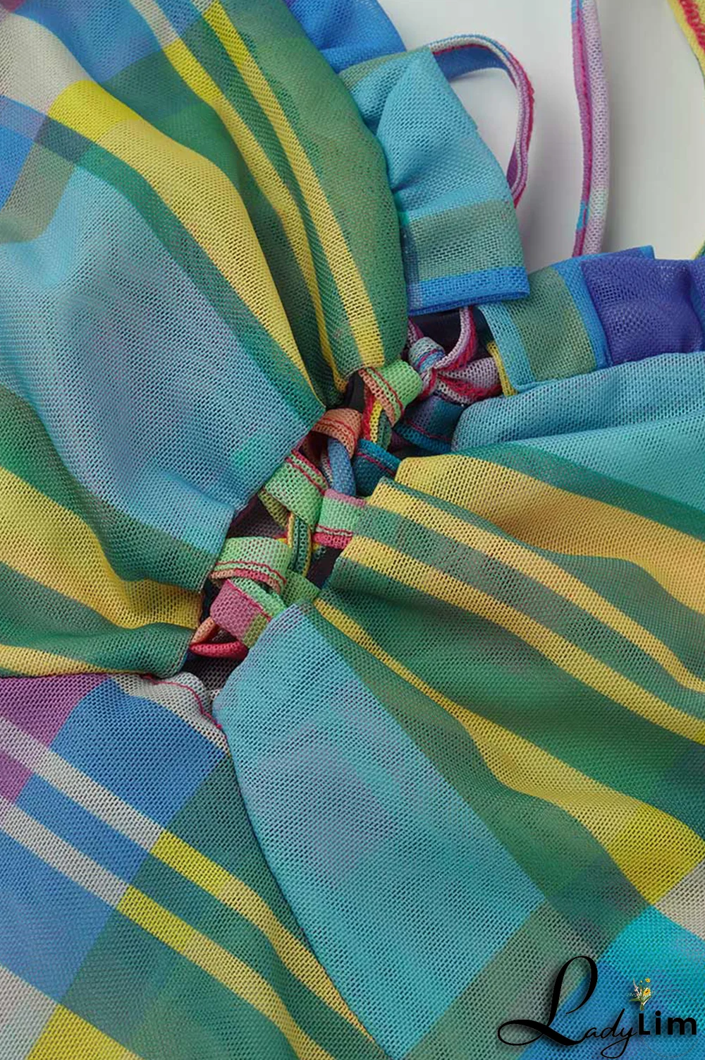 Blue Sexy Plaid Split Joint Off the Shoulder Pencil Skirt Dresses