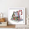 5D DIY Partial Special Shaped Drill Diamond Painting Xmas Candy House Kit With Frame Kit 18x18cm