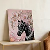 DIY Pearl Painting Horse for Home Wall Decor with Frame(30x40cm)