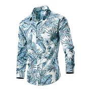 Cricshere mens smart casual 2025 Fashion Spring Summer Flower Printed Retro Shirts Mens Hawaiian Shirts Casual Fashion Summer Male Beach Holiday Shirts