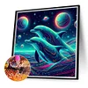 Diamond Painting-DIY Full Round Drill Dolphin(40*40CM)