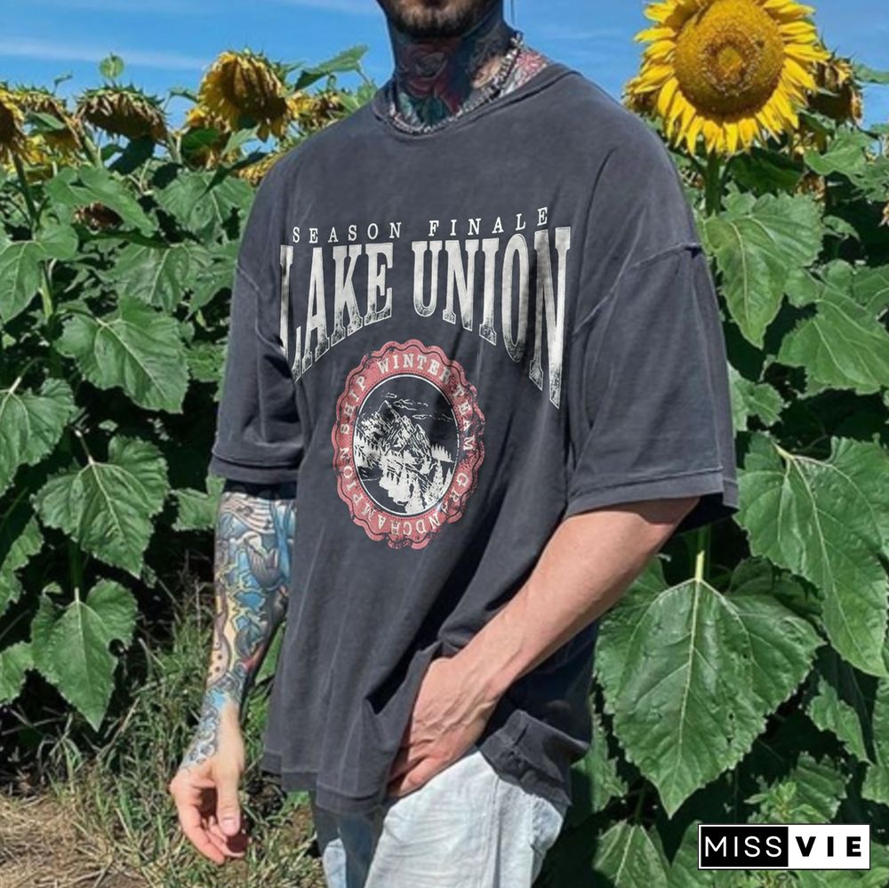 Vintage Oversized Lake Union Men's T-Shirt