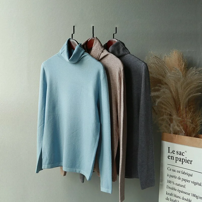 Lizkova Turtleneck Soft Sweater Women 7 colors Long Sleeve Knitted Pullovers 2020 Ladies Casual Warm Tops