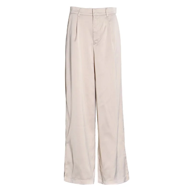 Cartoonh Maxi Pants For Women High Waist Zipper Pocket Summer Big Large Size Long Trousers 2022 Fashion Elegant Clothing