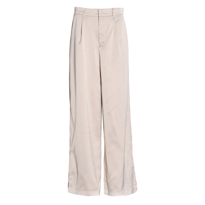 Fongt Maxi Pants For Women High Waist Zipper Pocket Summer Big Large Size Long Trousers 2022 Fashion Elegant Clothing