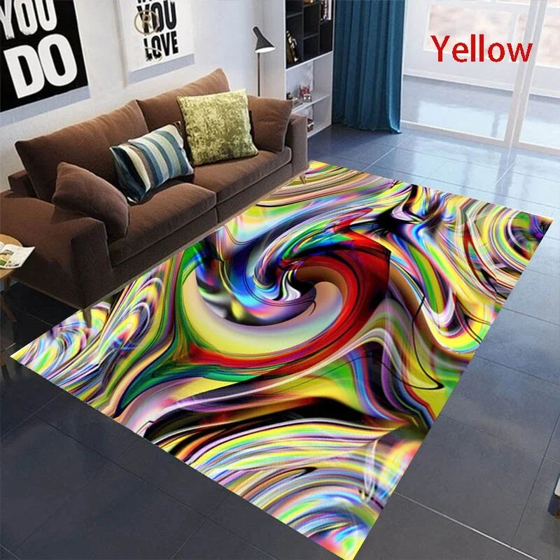 home 3D Print Patterned Area Mat Psychedelic Carpet Modern Non-slip Decorative Floor Mat tapis de chambre dywan teppich tapis 312