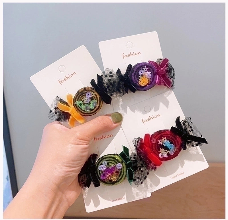 Halloween Cool Style Girl’S Pumpkin Cat Ghost Felt Hair Clip