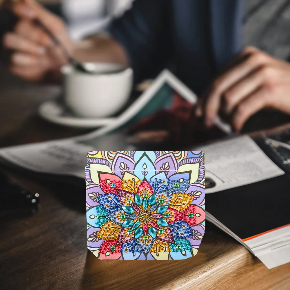DIY Mandala Art Special Shape PU Diamond Painting Wallet Gifts for Women