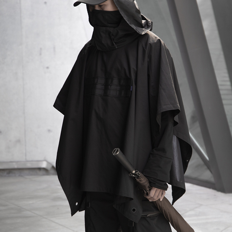 Cloak Dark Ninja Shawl Outdoor Windproof Rain and Snow Windbreaker Jacket