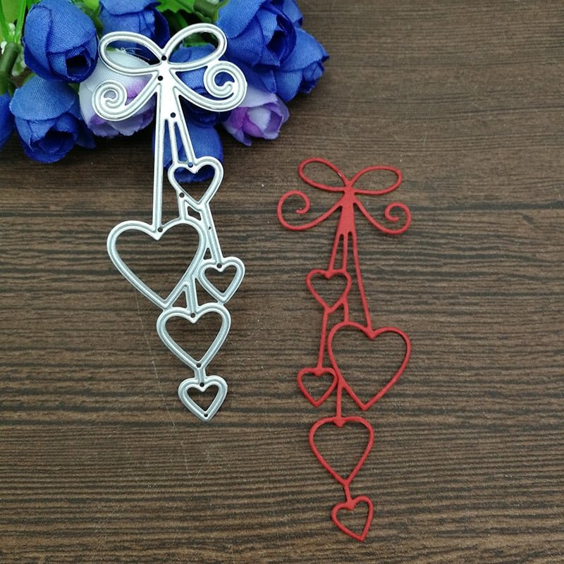 Heart Love heart bow tie Metal Cutting Dies for DIY Scrapbooking Album Paper Cards Decorative Crafts Embossing Die Cuts