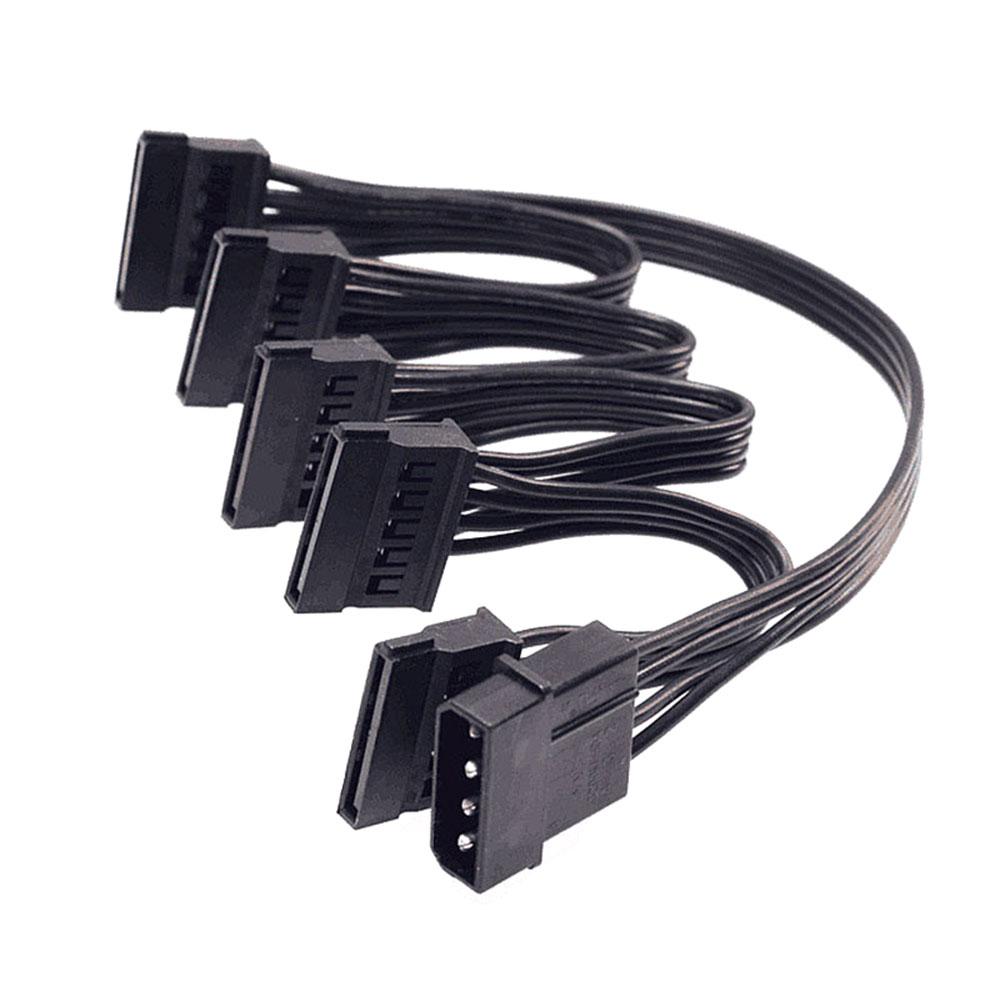 

5Molex 4 Pin 1 to 5 SATA 15 Pin Hard Drive Power Supply Splitter Cable 78cm, 501 Original