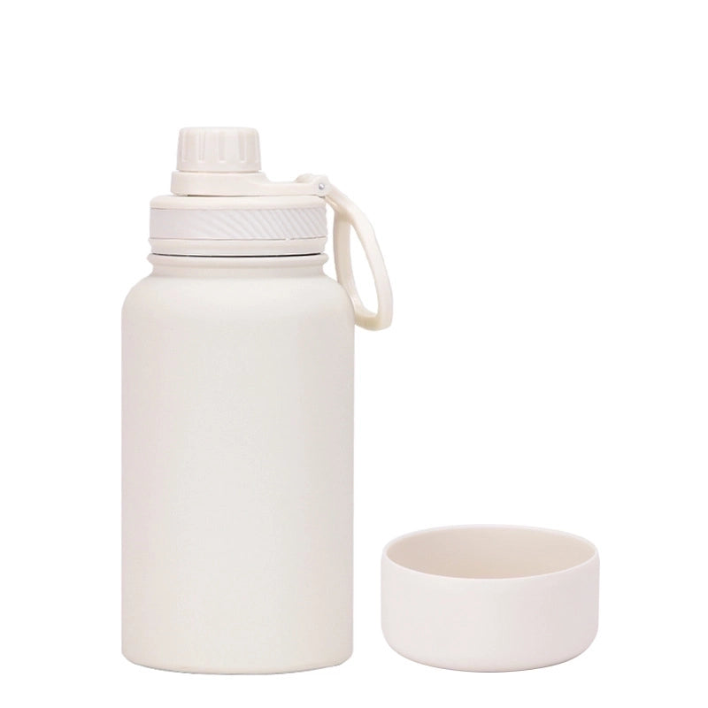 Casual Solid Color Stainless Steel Silica Gel Water Bottles 1 Piece