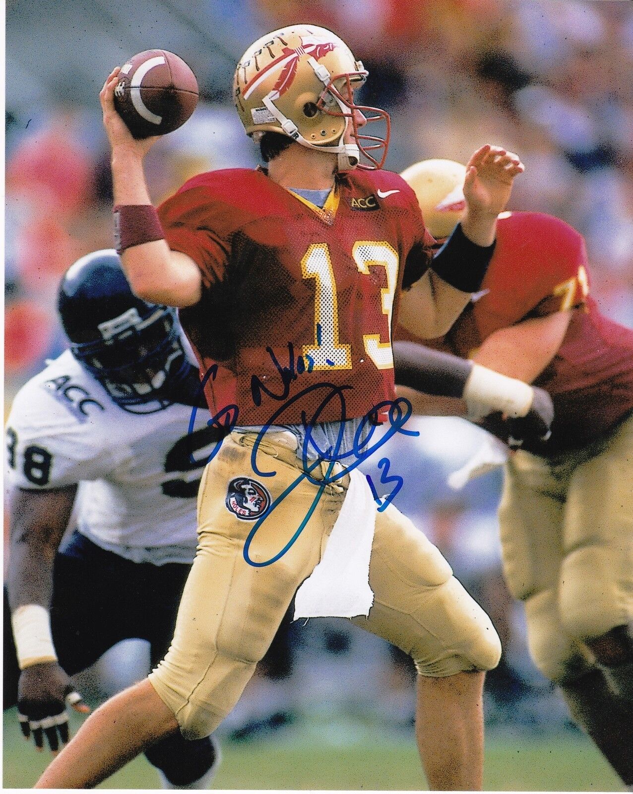DANNY KANELL FLORIDA STATE SEMINOLES ACTION SIGNED 8x10