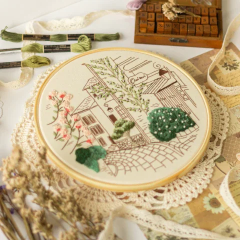 Provence Street Hand Embroidery Kit