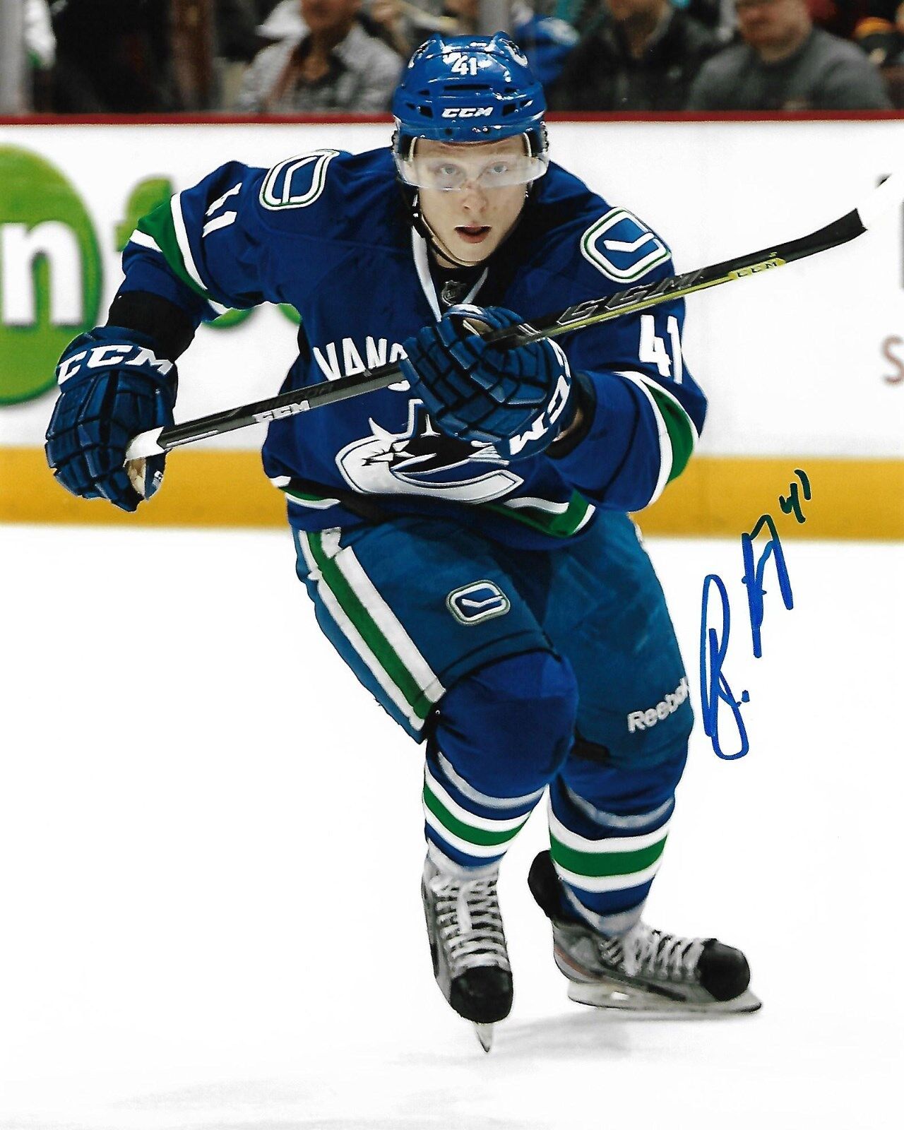 Ronalds Kenins Signed 8×10 Photo Poster painting Vancouver Canucks Autographed COA B