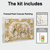 DIY Pearl Painting Elephant for Home Wall Decor with Frame(20x30cm)