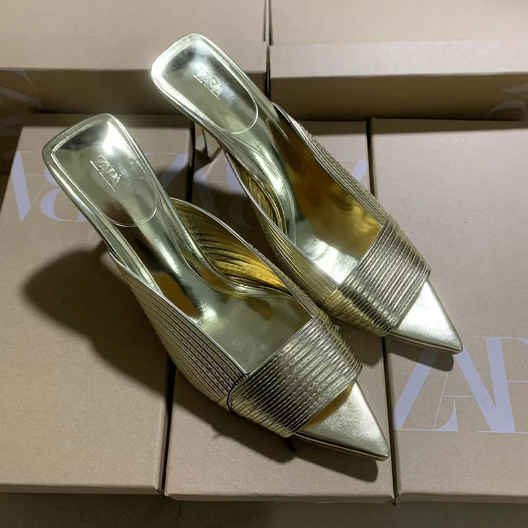Breakj Breakj Spring New High Heels Gold Tips After Leaking Classic Fashion Wearing Women's Shoes