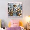 Golden Retriever Snowman-14CT Stamped Cross Stitch 40*40cm