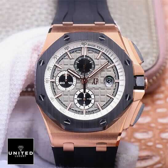 Audemars Piguet Royal Oak Black Gold Case Replica on the hand