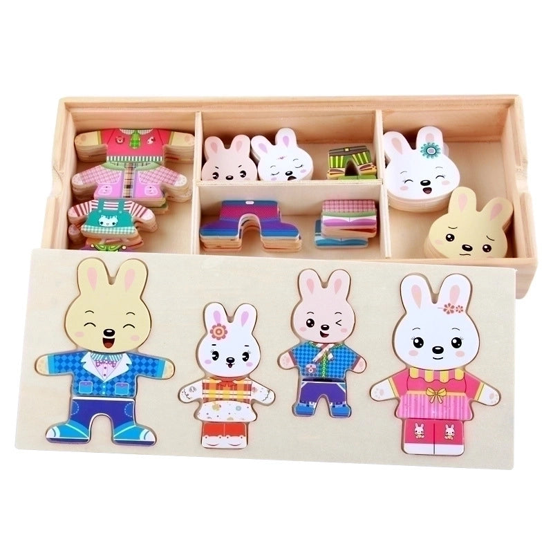 Puzzles Toddler(3-6years) Bear Wood Toys