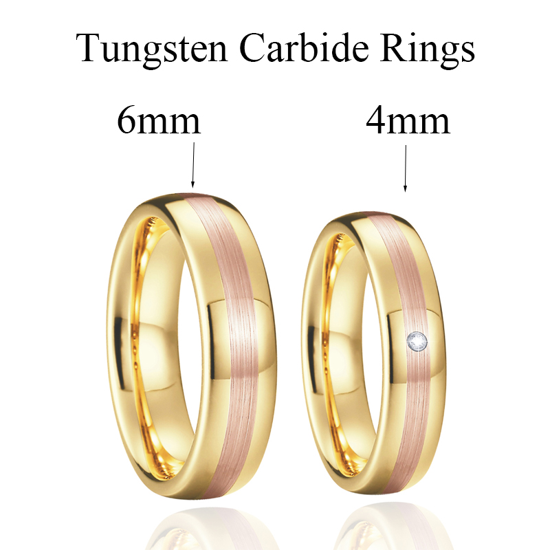 Anniversary Wedding Rings For Couples Lover's High Quality Handmade Designer Jewelry Statement Tungsten Ring