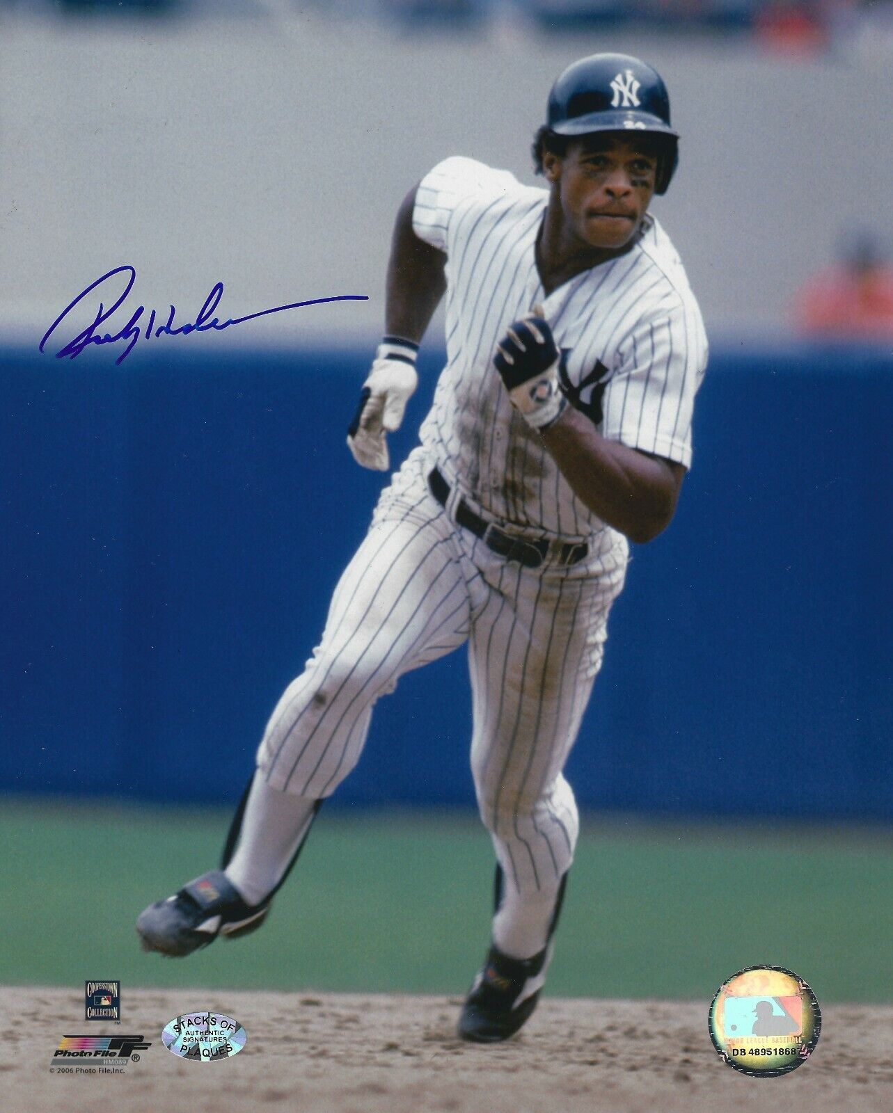 Autographed RICKEY HENDERSON New York Yankees 8x10 Photo Poster painting - COA