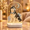 DIY Diamond Art LED Night Light &ndash; Light-Up Table Decor, Double-Sided Printed DIY Crystal Pearl Painting Decoration for Holiday & Gifts (Dog)