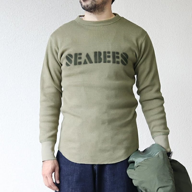 1900s Heavy Weight RibAlpha Green Long Sleeve T-Shirt