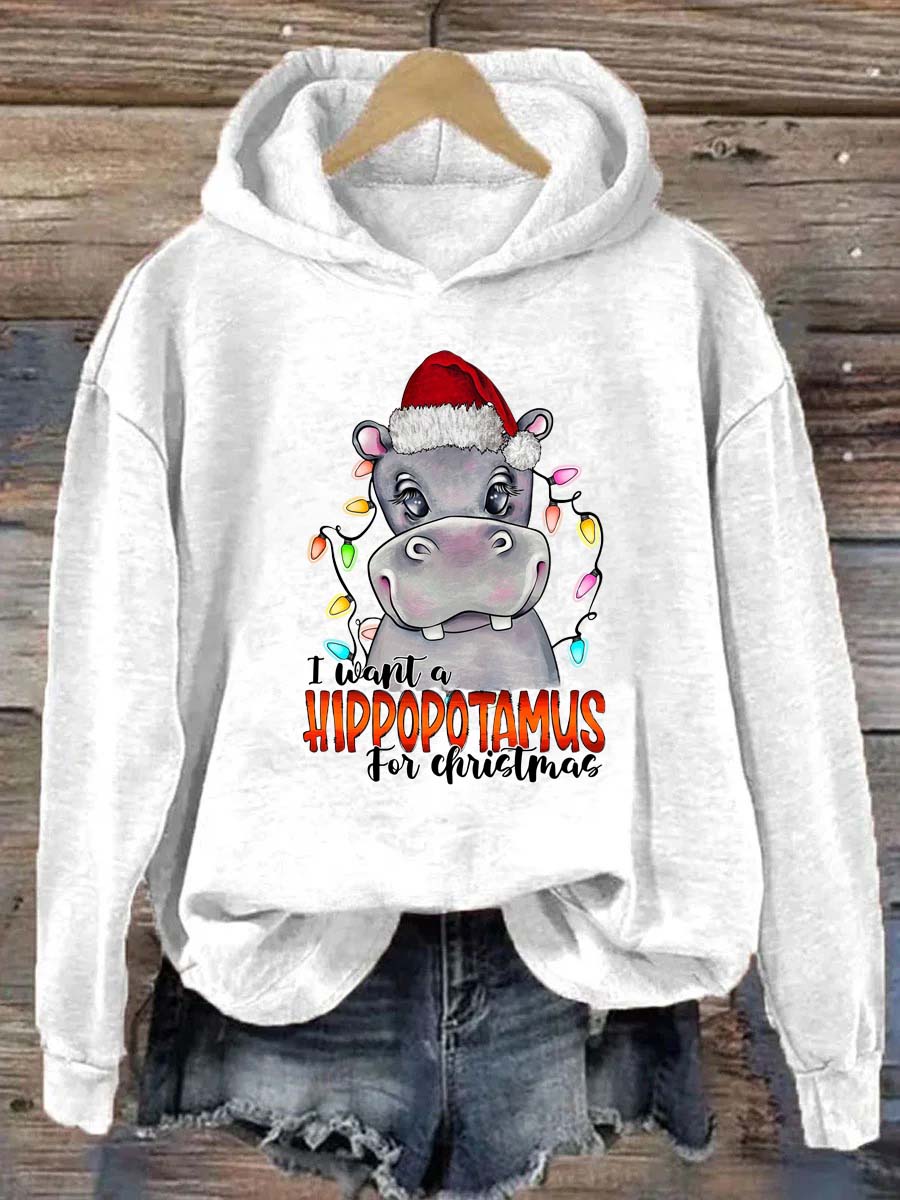 I Want A Hippopotamus For Christmas Hoodie