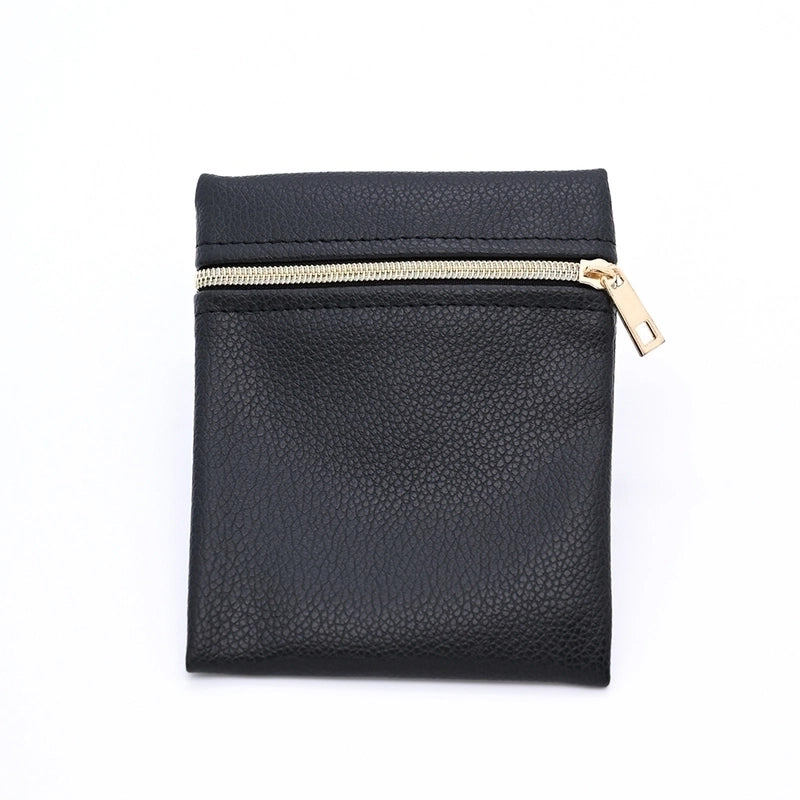 1 Pc/Package PU Leather Casual Handmade Minimalist Indoor Outdoor Daily Square Simple Solid Color Jewelry Packaging Bags