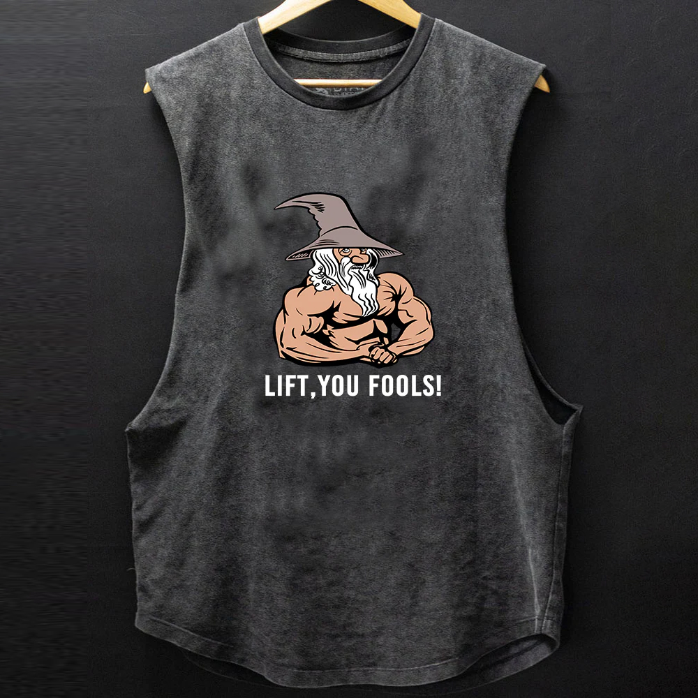 LIFT YOU FOOLS SCOOP BOTTOM COTTON TANK
