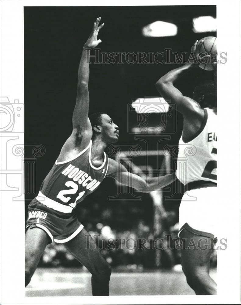 Press Photo Poster painting Eric Floyd Houston Rockets