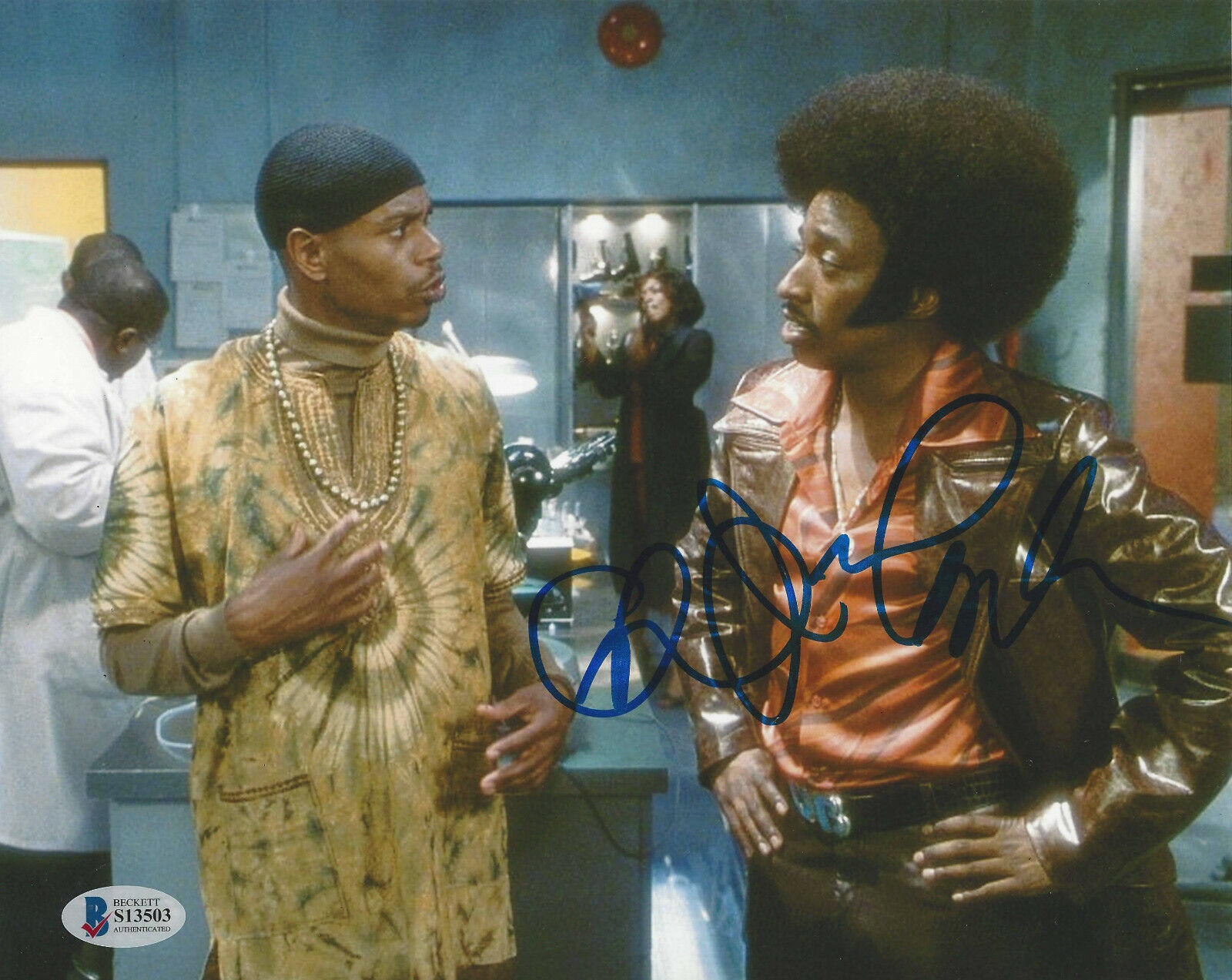 COMEDIAN DAVE CHAPPELLE SIGNED 'UNDERCOVER BROTHER' 8X10 Photo Poster painting BECKETT COA BAS