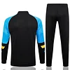 2023/2024 Bayern Munich Half-Pull Training Suit Black-Blue Football Shirt 1:1 Thai Quality