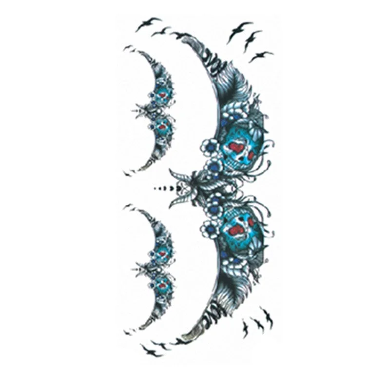 New Temporary Tatoo for Women Sexy Chest Waist Stickers Clavicle Big FakeTattoo Art Deco Beauty Scar Waterproof Tattoo Stickers