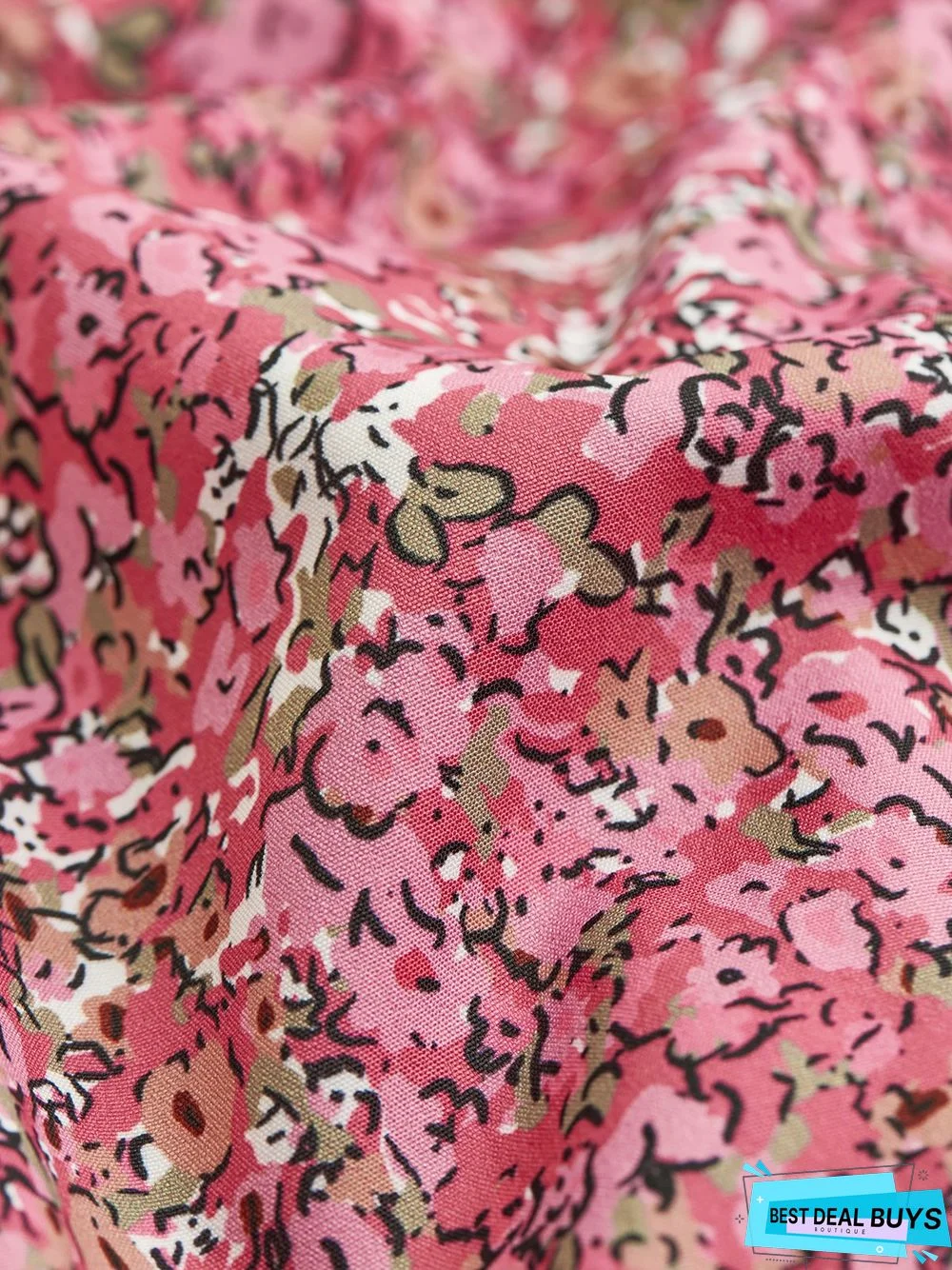 Casual Floral Sleeveless Round Neck Printed Top Vests