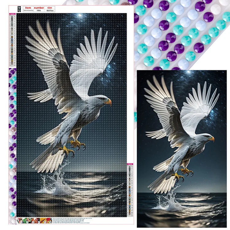 Sea Eagle 40*70CM(Canvas) Full Round Drill Diamond Painting gbfke