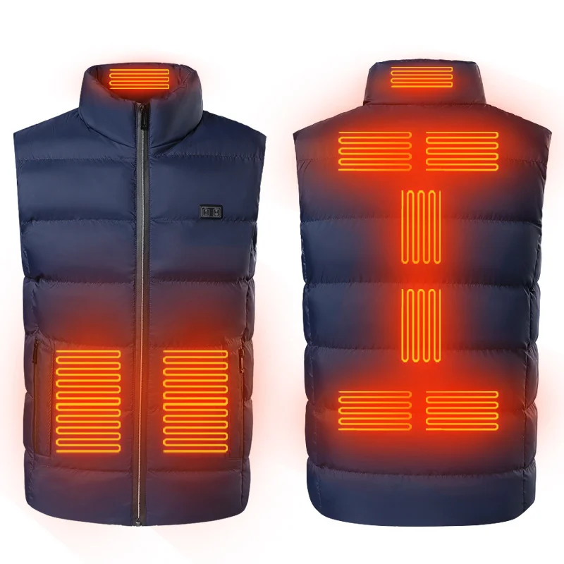 9 Zone Heated Vest Electric Heating Vest Jacket Winter Unisex Sportswear Jackets Outdoor Camping Skiing 