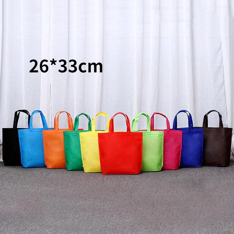 Solid Color Reusable Shopping Bags Foldable Storage Bag Handbag Women Hand Totes Fashion Shopping Organizer Shoulder Bag