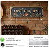 Love You Bye Vintage Floral Wall Plaque Street Sign for Home/Living Room/Bedroom
