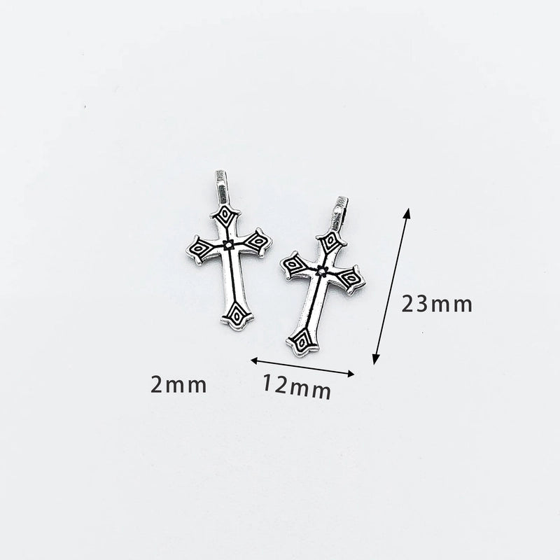 10 Pcs/package Retro Cross Alloy Plating Pendant Jewelry Accessories