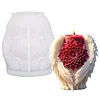3D Angel Wing Flower Mould Silicone Wave Spiral Candle Mould Reusable Easy To Demold for Candles Soaps Crafts DIY Home Decor (Open Embrace)
