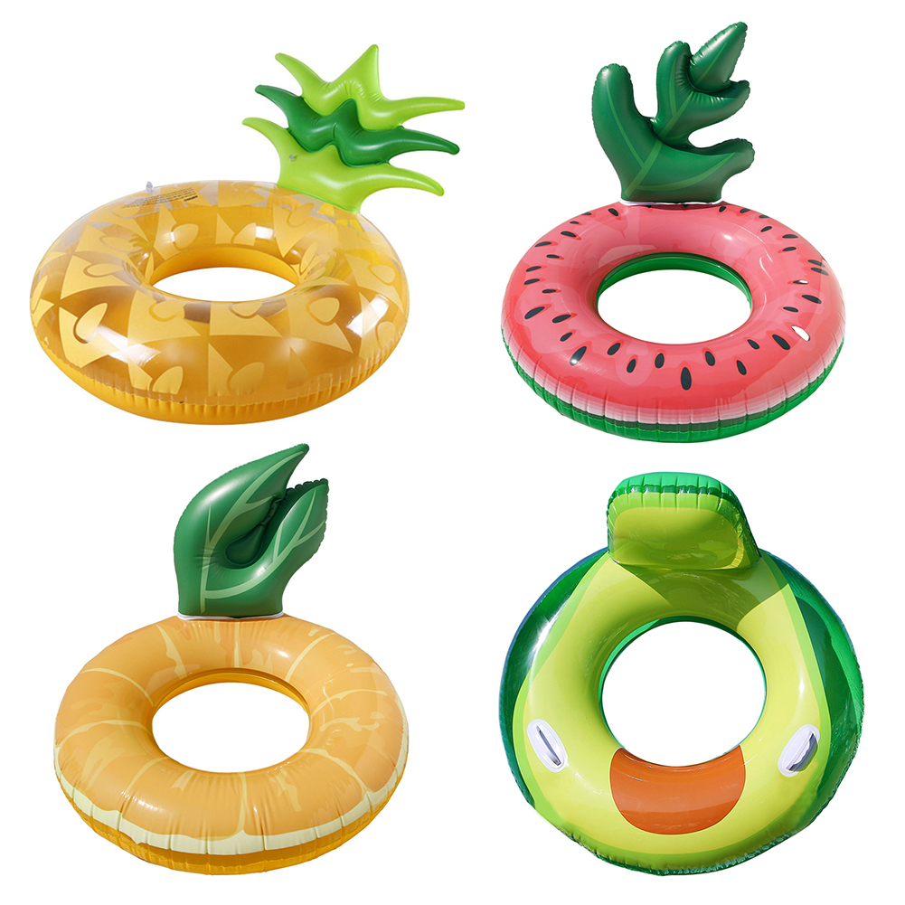 Children Pool Float Ring Creative Fruit PVC Swim Ring for Otdoor Summer