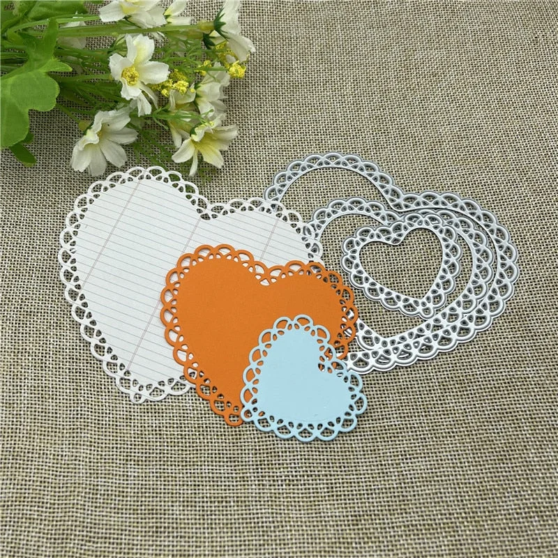 Beautiful three-layer peach Metal Cutting Dies Stencils For DIY Scrapbooking Decorative Embossing Handcraft Die Cutting Template