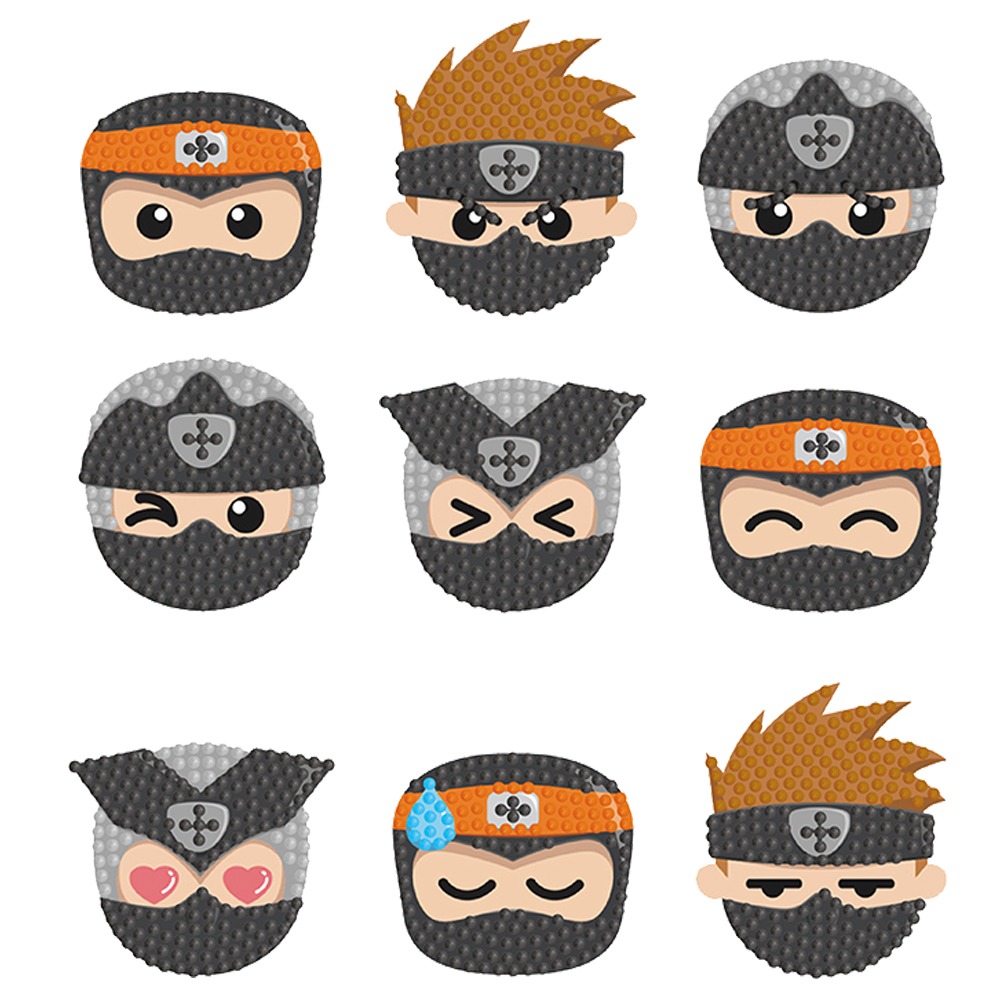 

9pcs Cartoon Anime - 5D DIY Craft Sticker, 501 Original